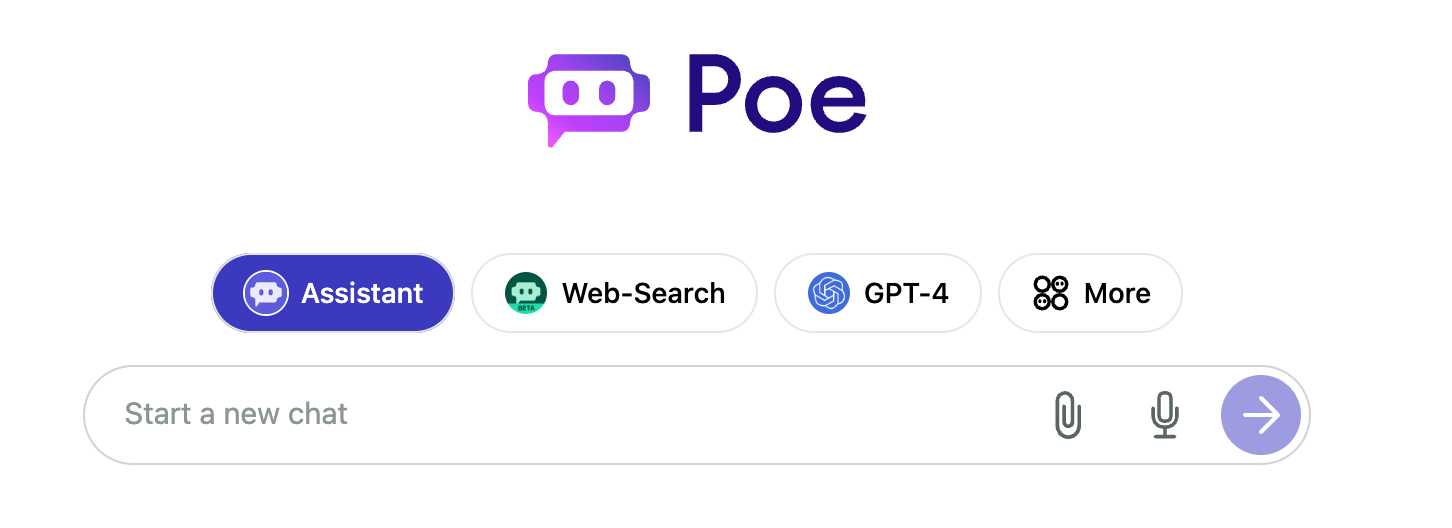 AI chatbot tool Poe, offered by Quora.
