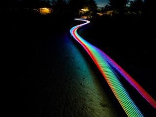car headlights at night