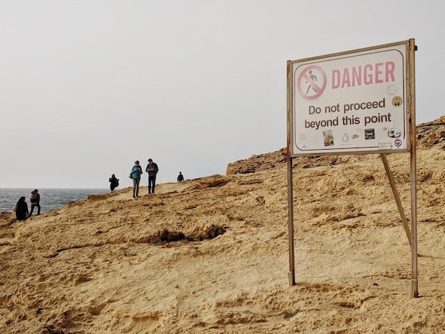 warning sign that people ignored