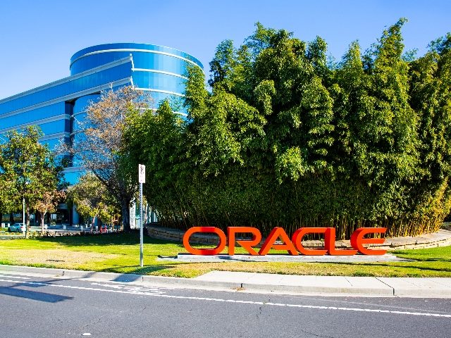Building of Oracle Corporation office, an American computer technology corporation in Austin, Texas. 