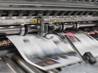 printing press in action