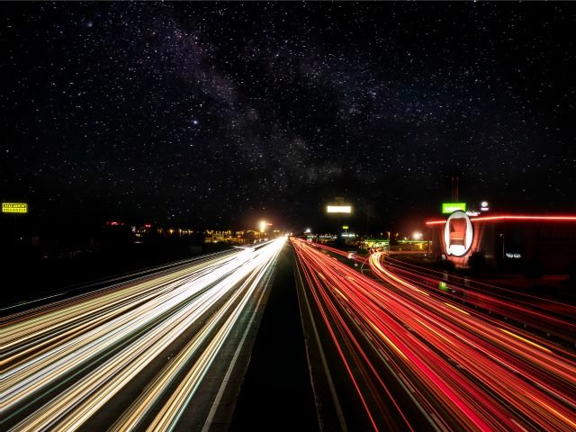 highway at night