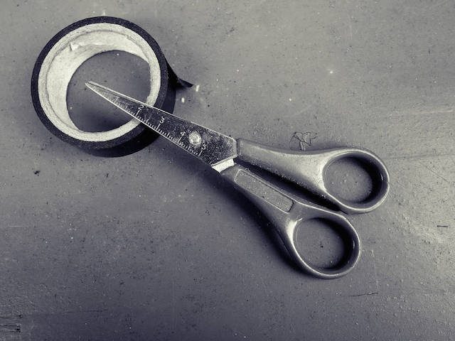 tape and scissors