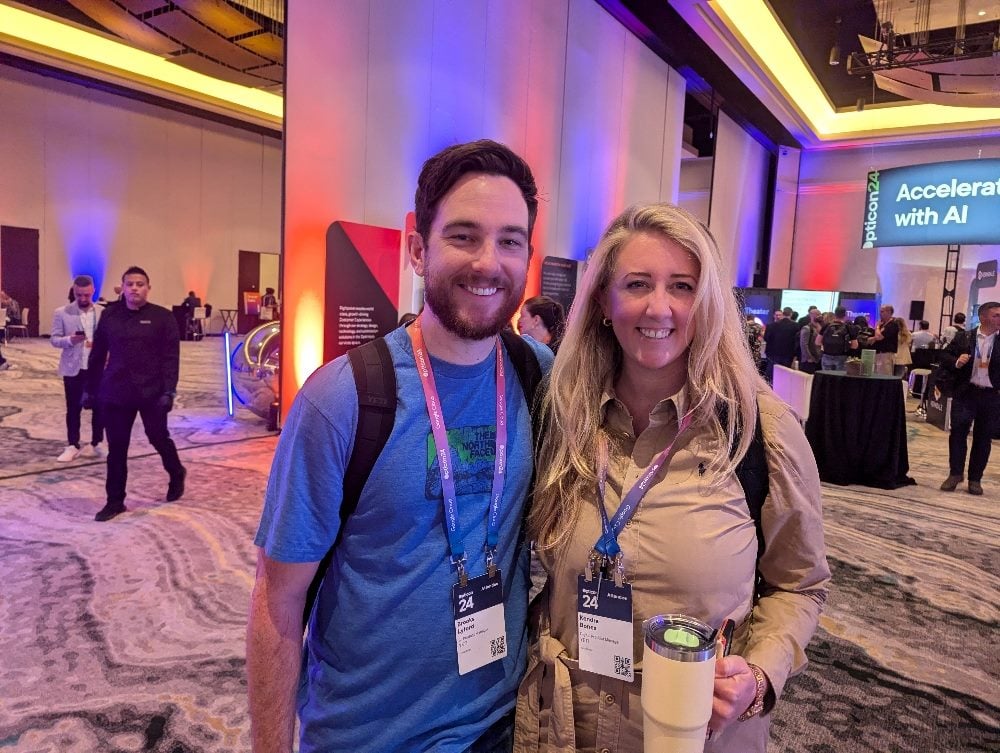Left to right, Brooks Lyford, senior product manager, YETI; Kendra Bones, digital product manager, YETI