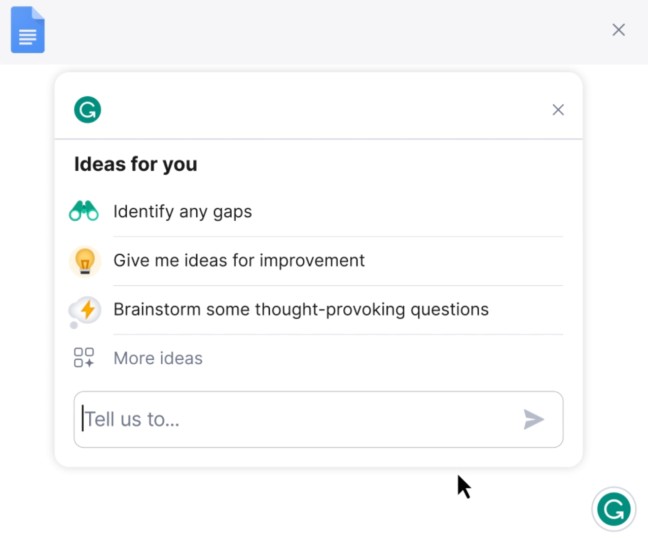 Grammarly AI, another ChatGPT alternative.