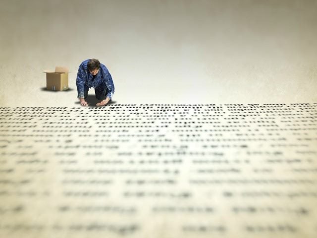 person printing on the floor