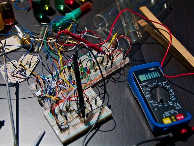 fiddling with wires