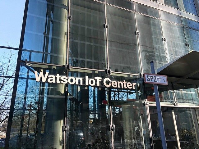 Shot outside the IBM Watson IoT Center.