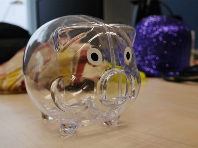 empty piggy bank