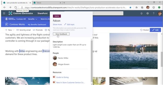 Microsoft's Project Cortex Topic Card