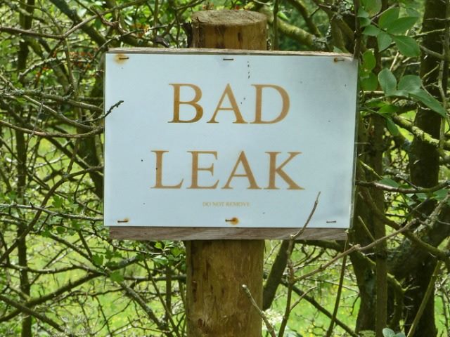 Bad leak sign