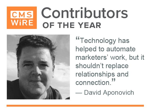 David Aponovich, one of CMSWire's contributors of the year