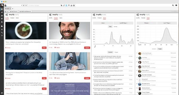 screenshot of the hootsuite amplify employee advocacy platform