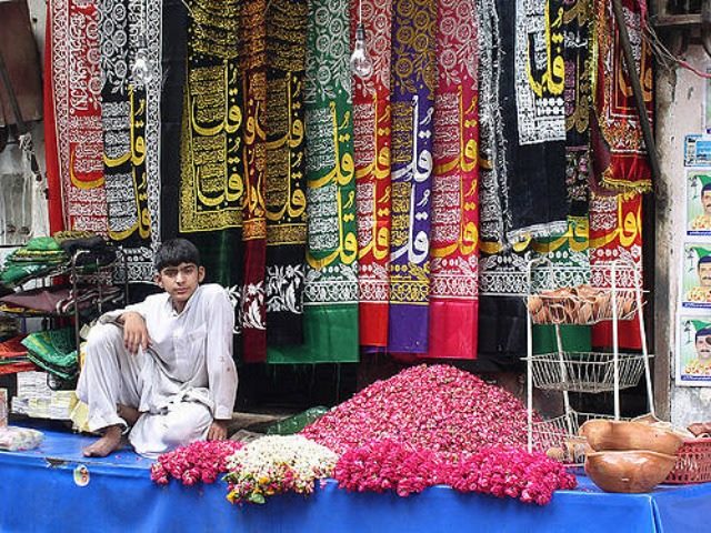 Shop outside of shrine in Lahore