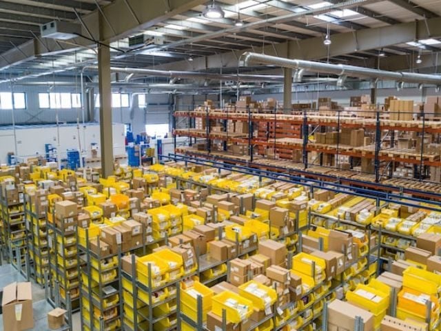 A warehouse full of merchandise