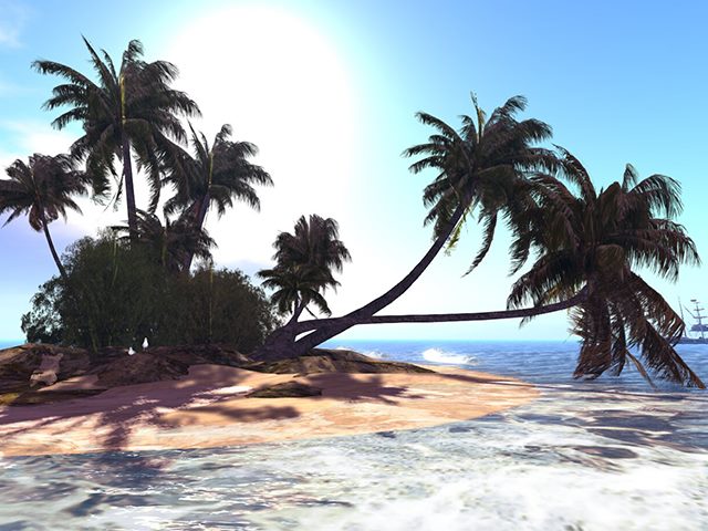 An island in the sun. 