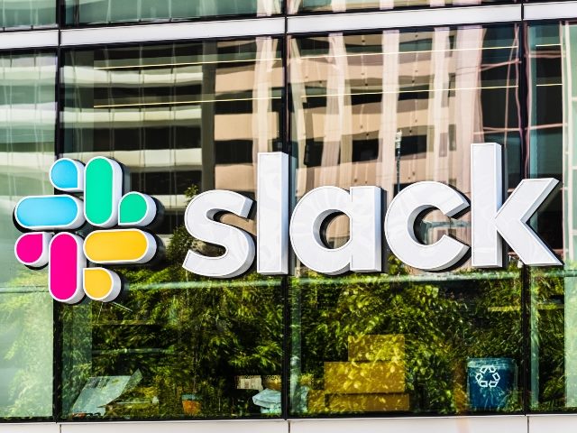 Front of Slack headquarters building in San Francisco.