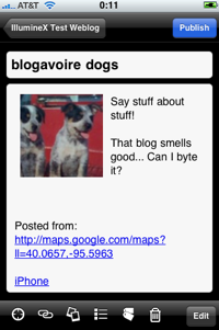 iBlogger Mobile iPhone Blogging Application