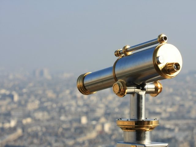 telescope on top of Eiffel Tower