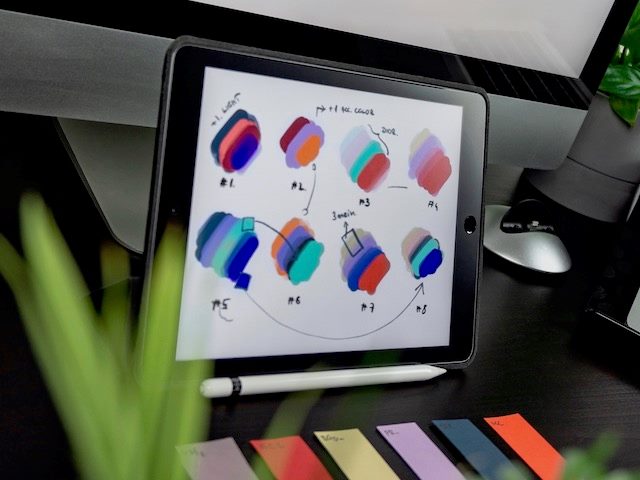 picking a color palette during design period