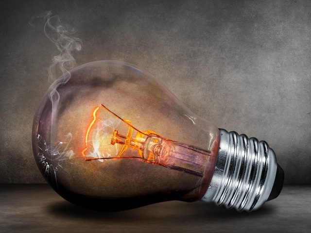 broken light bulb