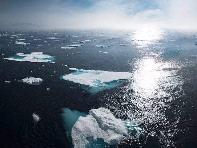ice floes near Greenland