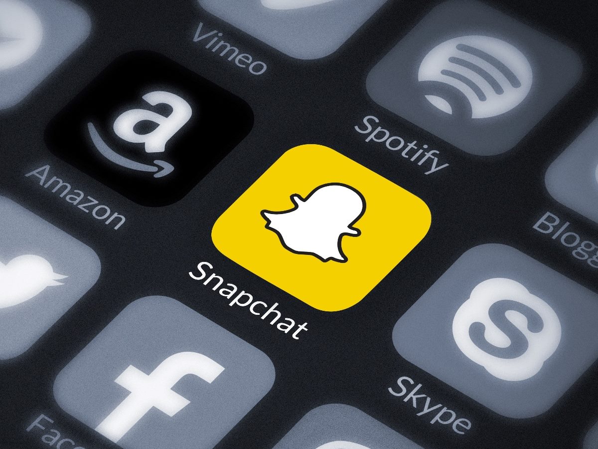 Snapchat app on mobile phone.