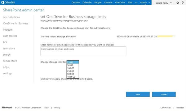 SharePoint Online Admin Center storage.jpg