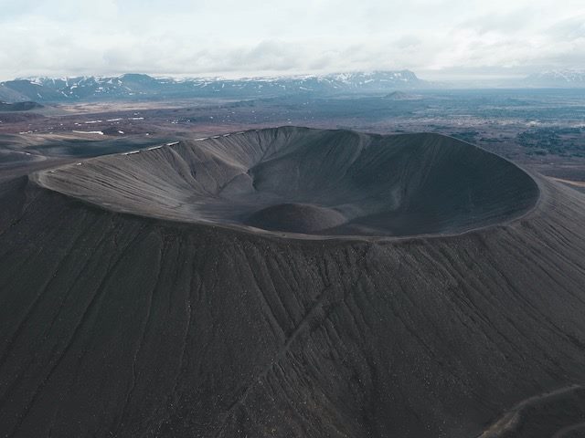 crater  in Iceland, possible meteor impact?