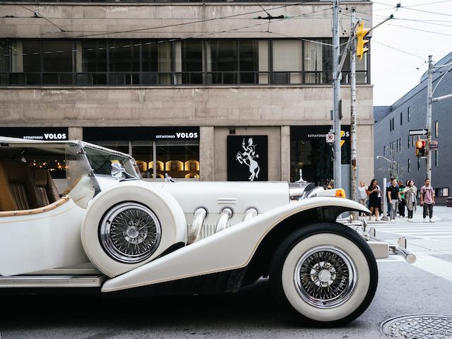 Rolls Royce in an intersection