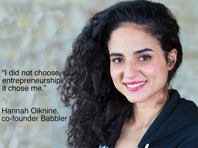 Hannah Oiknine, co-founder of Babbler