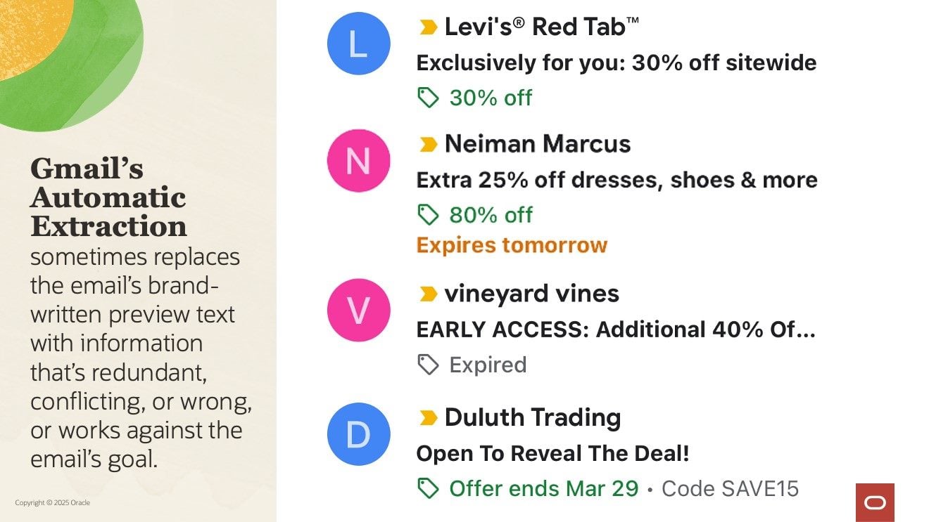 Gmail’s Automatic Extraction