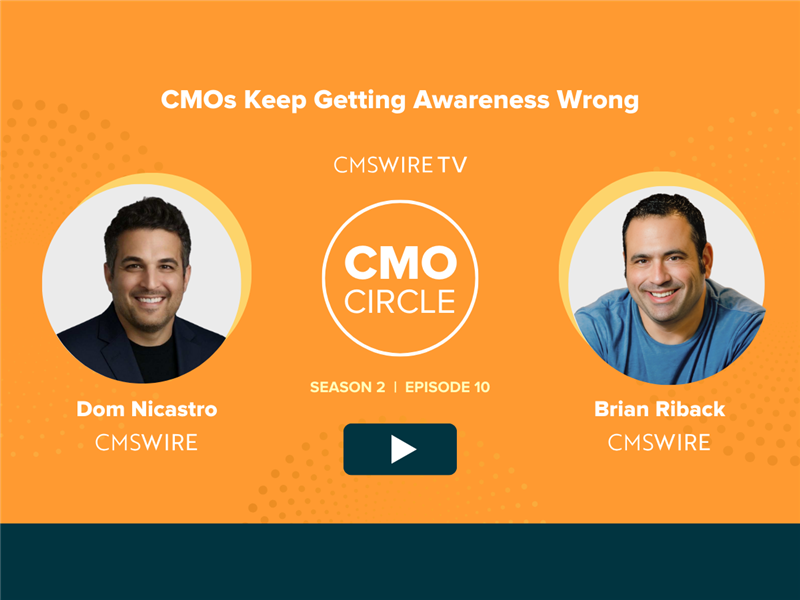 Orange thumbnail for CMO Circle with host Dom Nicastro and guest Brian Riback