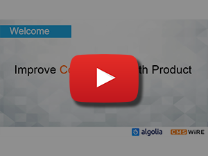 Screenshot from the CMSWire-Algolia webinar "Improve Conversions with Product Discovery"