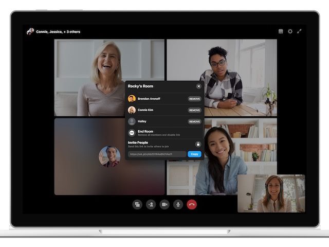 screenshot of Workplace from Facebook's new Rooms video feature