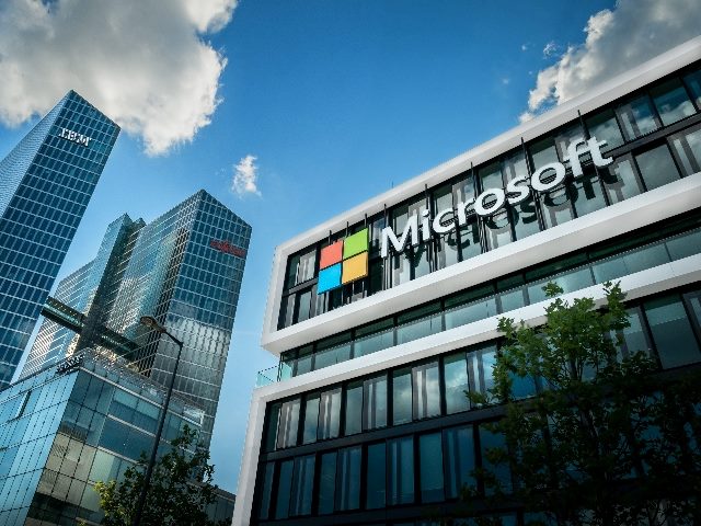  Buildings showing IBM Watson IoT Center and Microsoft headquarters in Munich, Germany.