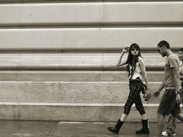 walking with friends