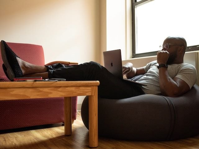man on a laptop