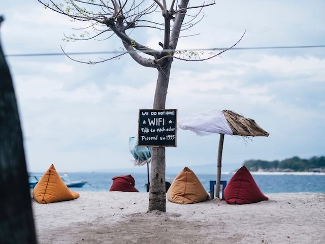 no-wifi, talk to each other sign