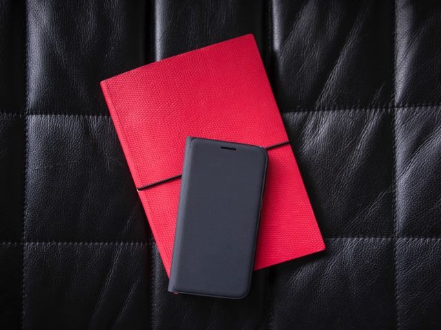 smartphone on a portfolio