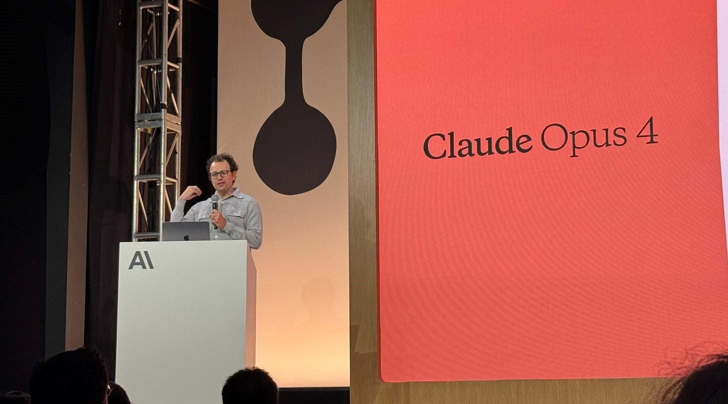 Anthropic CEO Dario Amodei speaking at first developer conference Claude Opus 4