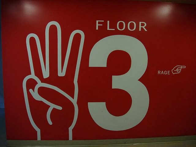 third floor sign