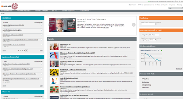 FOA Net intranet home page