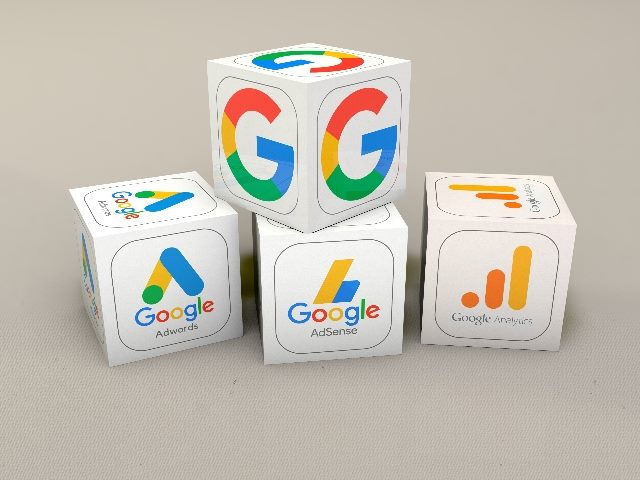  Blocks representing Google adsense and other Google products. 