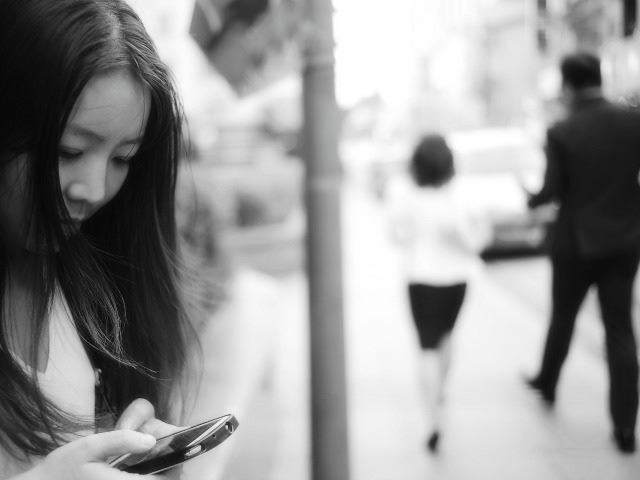 Woman on phone