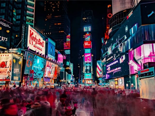 times square busy intersection