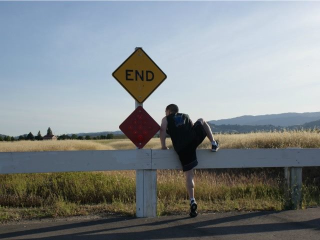 no roadblocks here. just climb over
