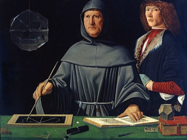 Jacopo Barbari - Portrait of Fra Luca Pacioli with a Student