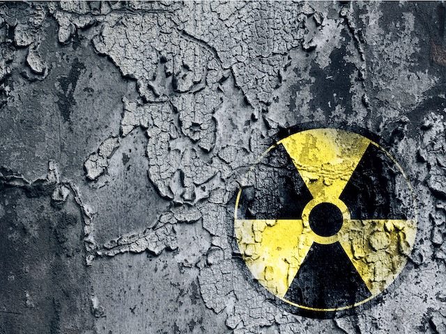 well-worn  radioactive sign