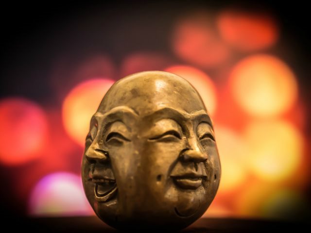 decorative object with two faces